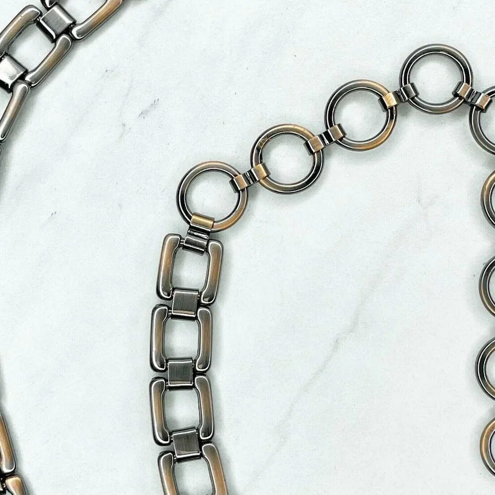 Womens Bronze Square Chain Link Belt ✨ S/M